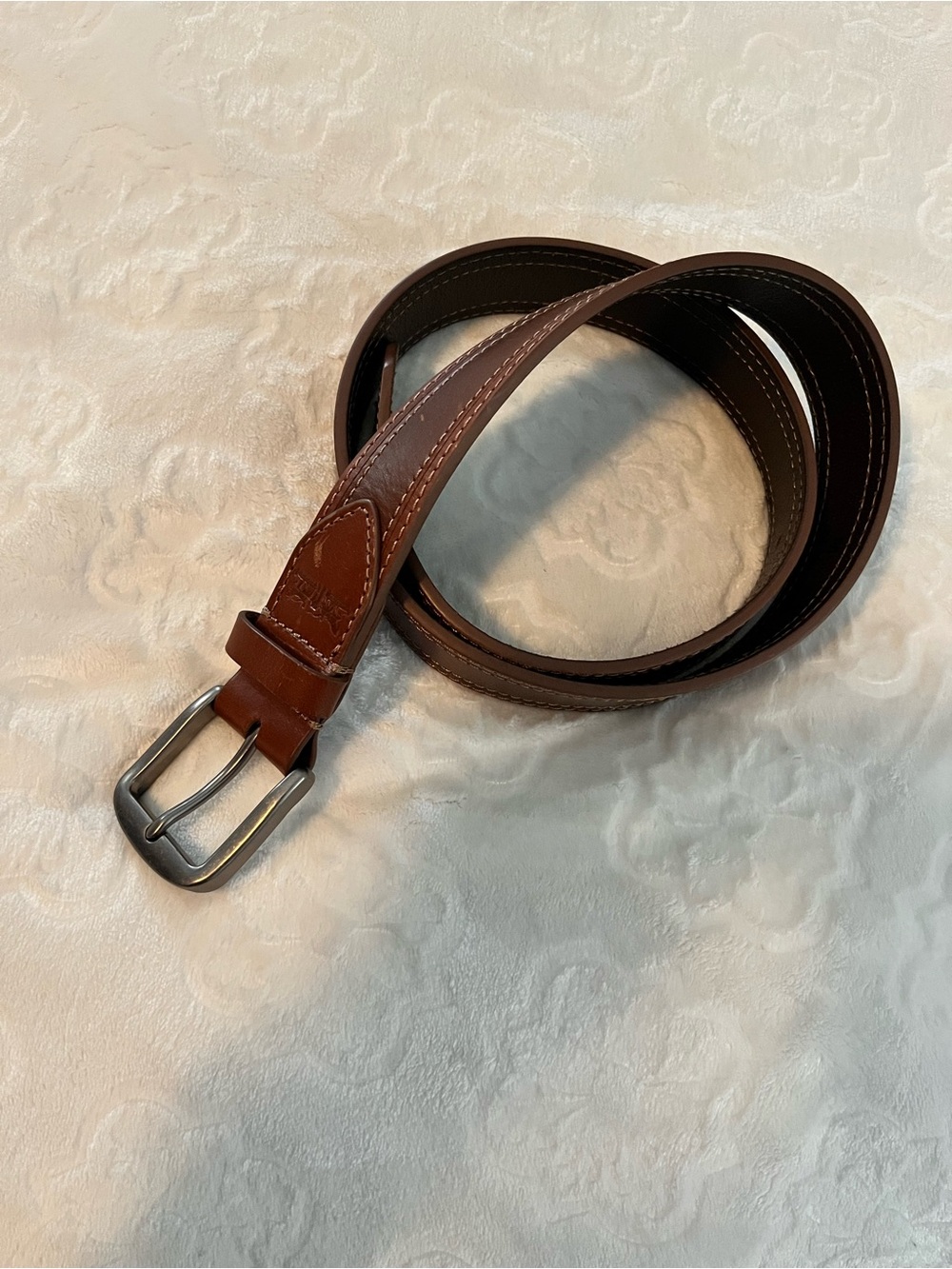 Levi Men's Brown Leather Casual Belt 34-36